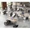 ARTO 2 People Back to Back Workstation Desk 2 Cabinets 1.2M - Warm Oak & Black