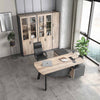 ARTO Executive Office Desk with Reversible Return 1.8M - 2.0M - Warm Oak & Black