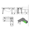 ARTO Executive Office Desk with Reversible Return 1.8M - 2.0M - Warm Oak & Black