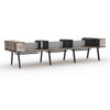 ARTO 6 Person Workstation Double Sided 5.0M - Warm Oak & Black
