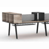 ARTO 6 Person Workstation Double Sided 5.0M - Warm Oak & Black