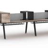 ARTO 6 Person Workstation Double Sided 5.0M - Warm Oak & Black