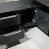 ARTO Black Executive Office Desk with Reversible Return 180-200cm - Black Concrete