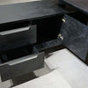 ARTO Black Executive Office Desk with Reversible Return 180-200cm - Black Concrete