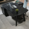 ARTO Black Executive Office Desk with Reversible Return 180-200cm - Black