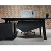 ARTO Black Executive Office Desk with Reversible Return 180-200cm - Black Concrete