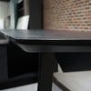 ARTO Black Executive Office Desk with Reversible Return 180-200cm - Black Concrete
