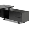 ARTO Black Executive Office Desk with Reversible Return 180-200cm - Black