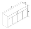 ARTO Black Credenza Cabinet 157cm