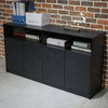 ARTO Credenza Cabinet 157cm - Black Concrete
