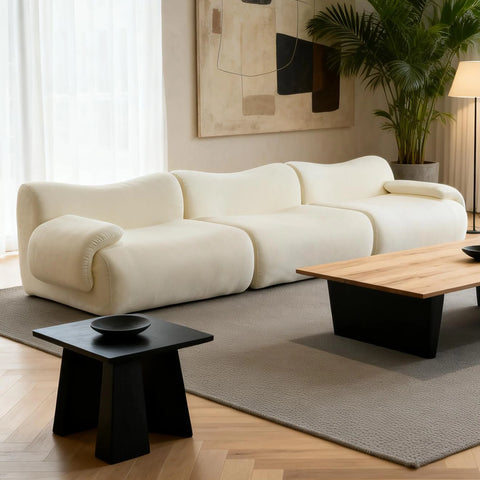 ZAHRA Three Seater Compressed Sofa 290X100X72 – White - innovatec.com.au