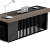 MADEIRA Executive Desk 220cm Right Return - Hazelnut & Black Concrete