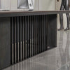 MADEIRA Executive Desk 220cm Right Return - Hazelnut & Black Concrete