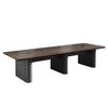 LUCA Boardroom Table 3.6m x 1.2m - Hazelnut & Grey