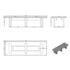 LUCA Boardroom Table 3.6m x 1.2m - Hazelnut & Grey