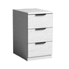 HALO 3 Drawer Pedestal Cabinet - White