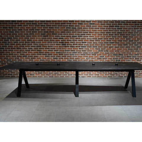 DOLAN Boardroom Meeting Table 3.6M - Black Concrete