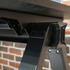 DOLAN Reversible Single Seater Workstation 1.4 - 1.6m - Black Concrete
