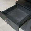 DOLAN Reversible Single Seater Workstation 1.4 - 1.6m - Black Concrete