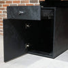 DOLAN Reversible Single Seater Workstation 1.4 - 1.6m - Black Concrete