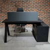 DOLAN Executive Desk Workstation 1.4m - 1.6m - Left Return - Black Concrete