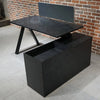 DOLAN Executive Desk Workstation 1.4 - 1.6m - Right Return - Black Concrete