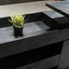 DOLAN Executive Desk Workstation 1.4m - 1.6m - Left Return - Black Concrete