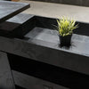 DOLAN Executive Desk Workstation 1.4 - 1.6m - Right Return - Black Concrete