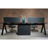 DOLAN 2 Seater Workstation 2.8m - Black Concrete