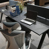 DOLAN 2 Seater Workstation 2.8m - Black Concrete