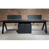 DOLAN 2 Seater Workstation 2.8m - Black Concrete