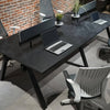DOLAN 4 Seater Workstation 2.8m - Black Concrete