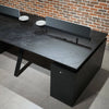 DOLAN 4 Seater Workstation 2.4m - 2.8m - Black Concrete