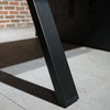 DOLAN 4 Seater Workstation 2.4m - 2.8m - Black Concrete