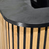 HALO Reception Desk 180cm - Oak / Black on Black