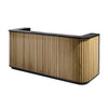 HALO Reception Desk 180cm - Oak / Black on Black