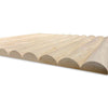 WOODFLEX Flexible Wooden Slat Under Bench Counter Panel - Oak Veneer - 900mm x 600mm - Half Round