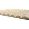 WOODFLEX Flexible Wooden Slat Wall Panel - Oak Veneer - 3000mm x 600mm - Half Round