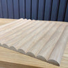 WOODFLEX Flexible Wooden Slat Wall Panel - Oak Veneer - 3000mm x 600mm - Half Round