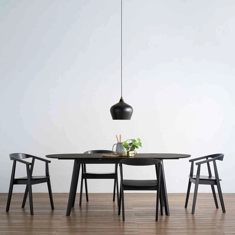 WERNER Extendable Dining Table 150-195cm - Black