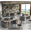 ARTO Single Workstation Desk with Left Cabinet 1.2M - Warm Oak & Black