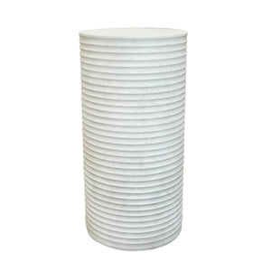 ROCCO Indoor & Outdoor Side Table Pedestal 35 x 70cm - White Concrete