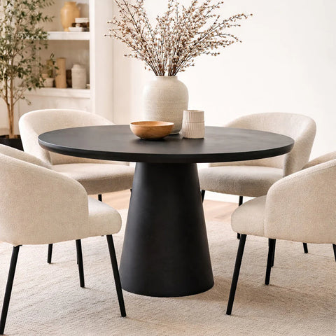 ROCCO Indoor & Outdoor Dining Table 80cm - Black Concrete - innovatec.com.au