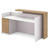 ZIVA Reception Desk 1.8M with Right Panel - Oak & White