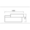 ZIVA Reception Desk 1.8M with Right Panel - Oak & White