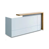 ZIVA Reception Desk 1.8M with Left Panel - Oak & White