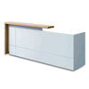 ZIVA Reception Desk 1.8M with Right Panel - Oak & White