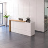 ZIVA Reception Desk 1.8M with Right Panel - Oak & White