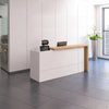 ZIVA Reception Desk 1.8M with Left Panel - Oak & White