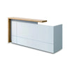ZIVA Reception Desk 1.8M with Right Panel - Oak & White